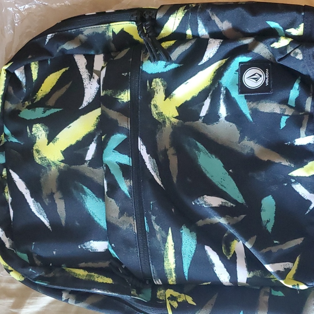 Volcom New Backpack Yellow Green Black